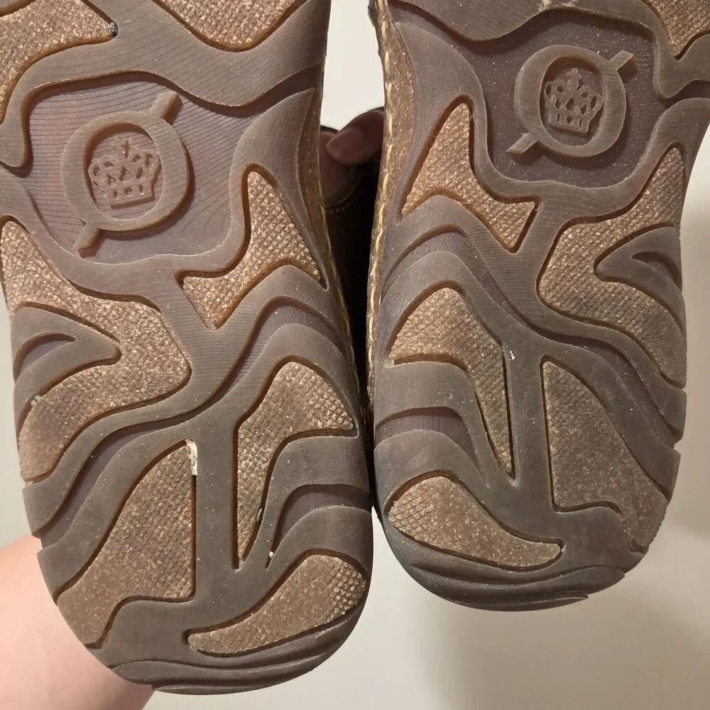 Born Custer Sandals US 11 Men Slingback Brown Leather Fisherman Dad Indie H61206